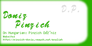 doniz pinzich business card